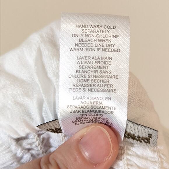 Tommy Bahama White & Blue Strapless Nautical Linen Blend Maxi Dress Size Small - Picture 7 of 10